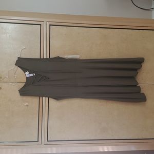 Francesca's Green Lace-up Tank Dress